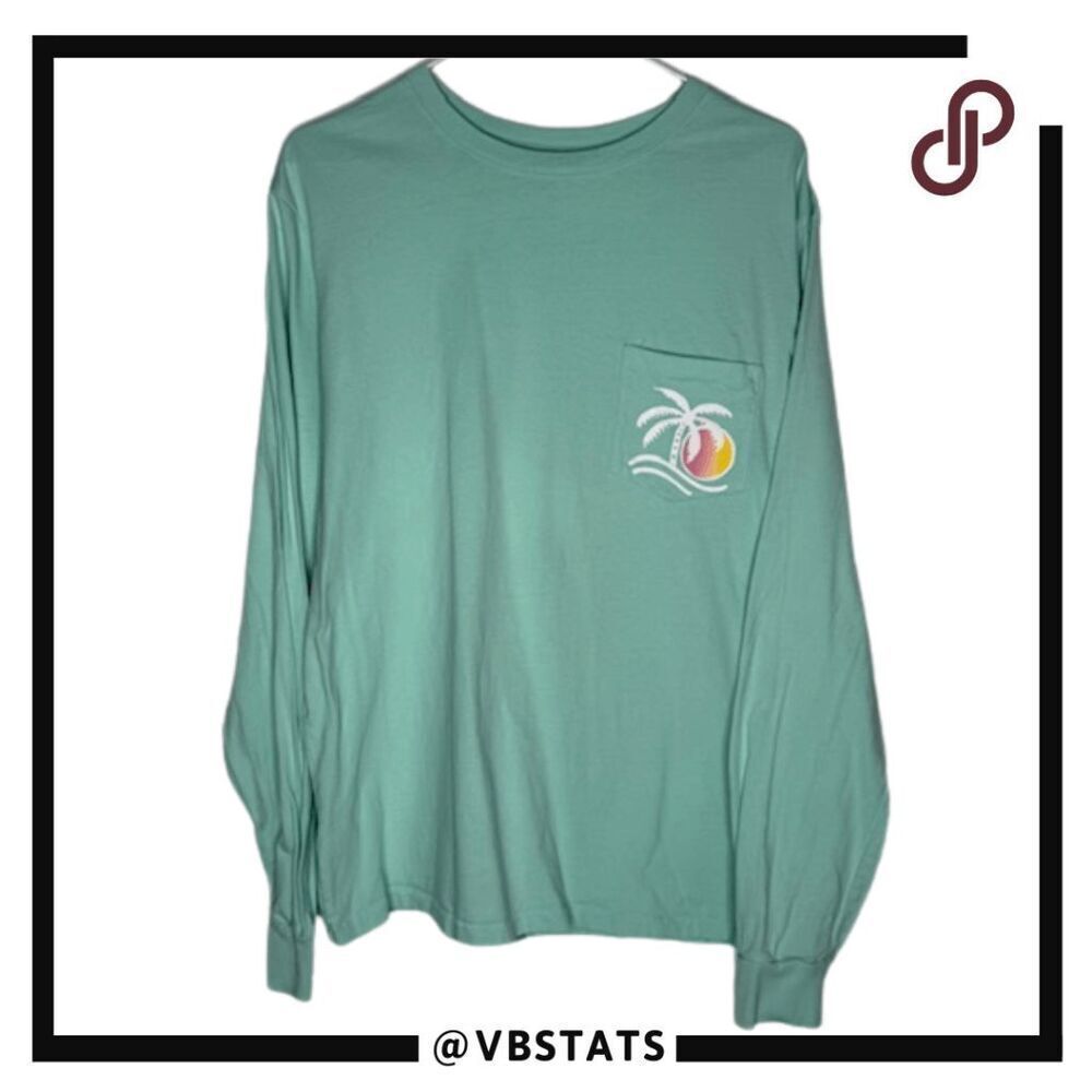 Chubbies Men's Skys‎ Out Thighs Out Long Sleeve Crew Neck T-Shirt Green Medium
